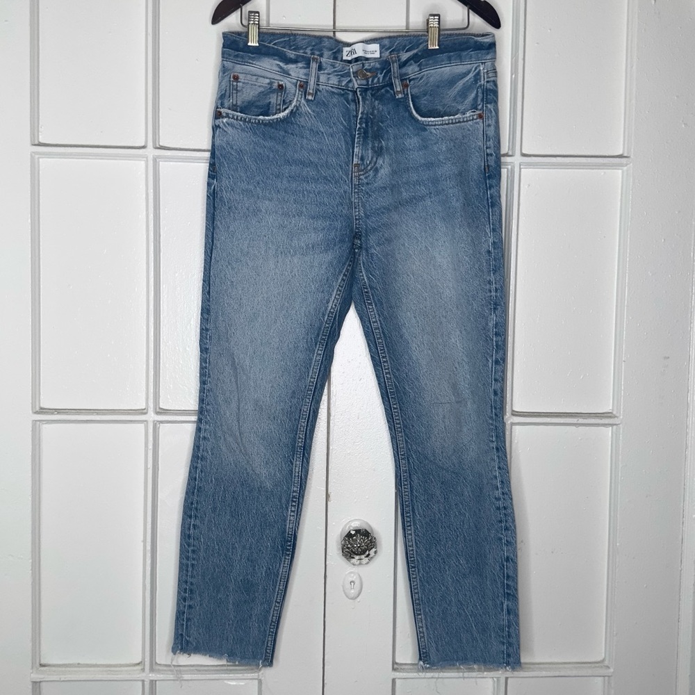 Zara The Cigarette Jean in Sunset Blue